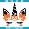 Autumn Unicorn Face Svg