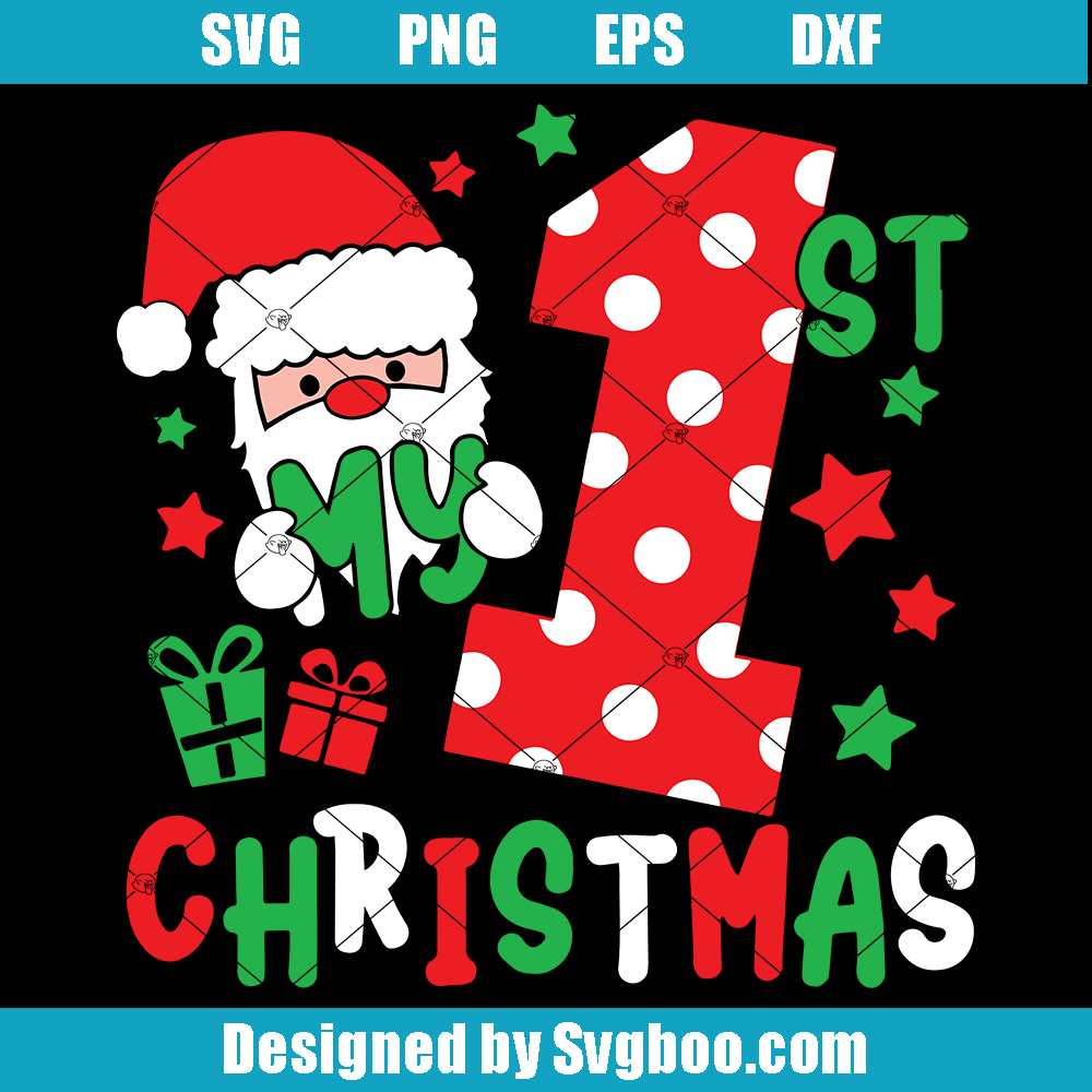 Baby First Christmas Svg, Newborn 1st Christmas Svg, Baby Xmas Svg Baby First Christmas Svg