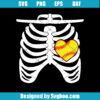Baseball Skeleton Chest Svg