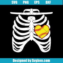 Baseball Skeleton Chest Svg
