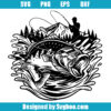 Bass Fishing Svg