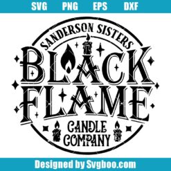 Black Flame Candle Svg