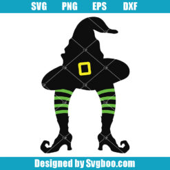 Bow Witch Legs with Hat Svg