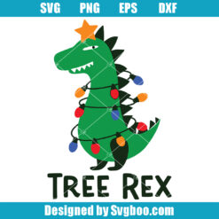 Dinosaurs Christmas Tree Svg