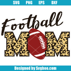 Football Mom Leopard Print Svg