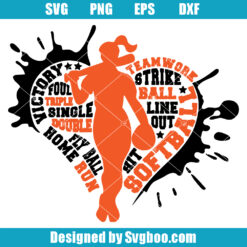 Girl Who Loves Baseball Svg