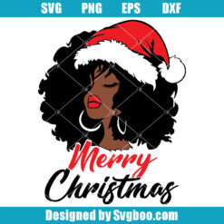 Merry Christmas Black Girl Svg