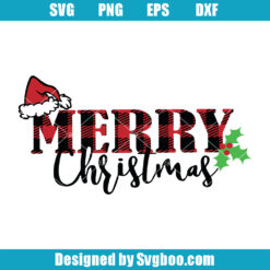 Merry Christmas Plaid Svg