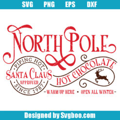 North Pole Hot Chocolate Svg