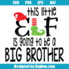 This Little Elf is Going to be a Big Brother Svg