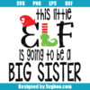 This Little Elf is Going to be a Big Sister Svg