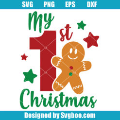 Gingerbread Man My 1st Christmas Svg