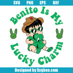 Bad Bunny Patrick Day Svg, Dia de San Patricio Svg, Lucky Charm Svg