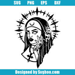 Badass Nun Svg