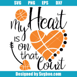My Heart Is On That Court Svg