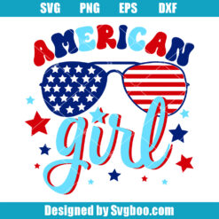 American Girl Svg, 4th of July Svg, Independence day Svg