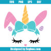 Bunny Unicorn Face Svg
