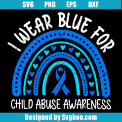 I Wear Blue For Child Abuse Awareness Svg