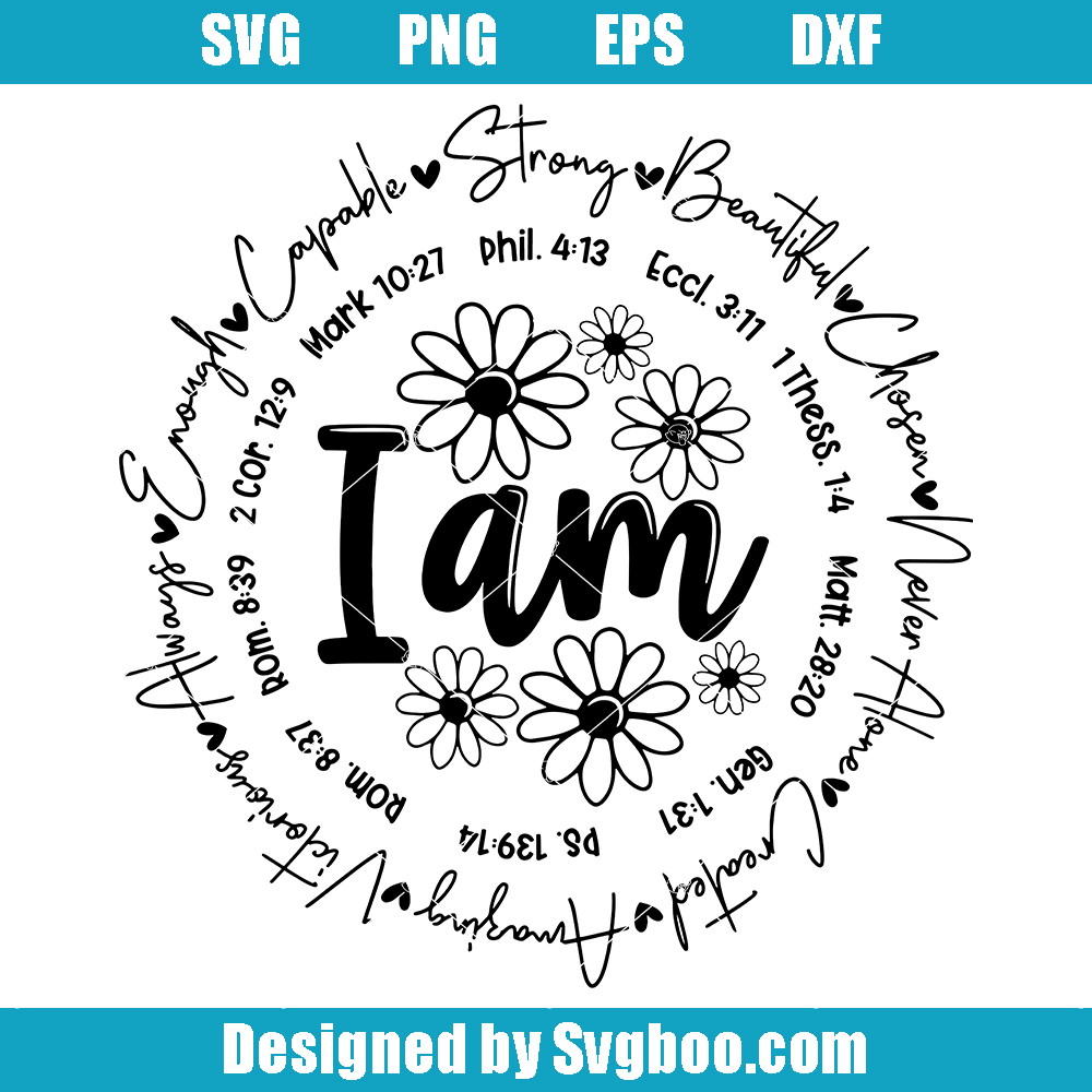 I am Inspiration Svg, Bible Verse Svg, Faith Svg