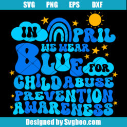 In April We Wear Blue Svg