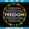 Juneteenth Freedom Since 1865 Svg
