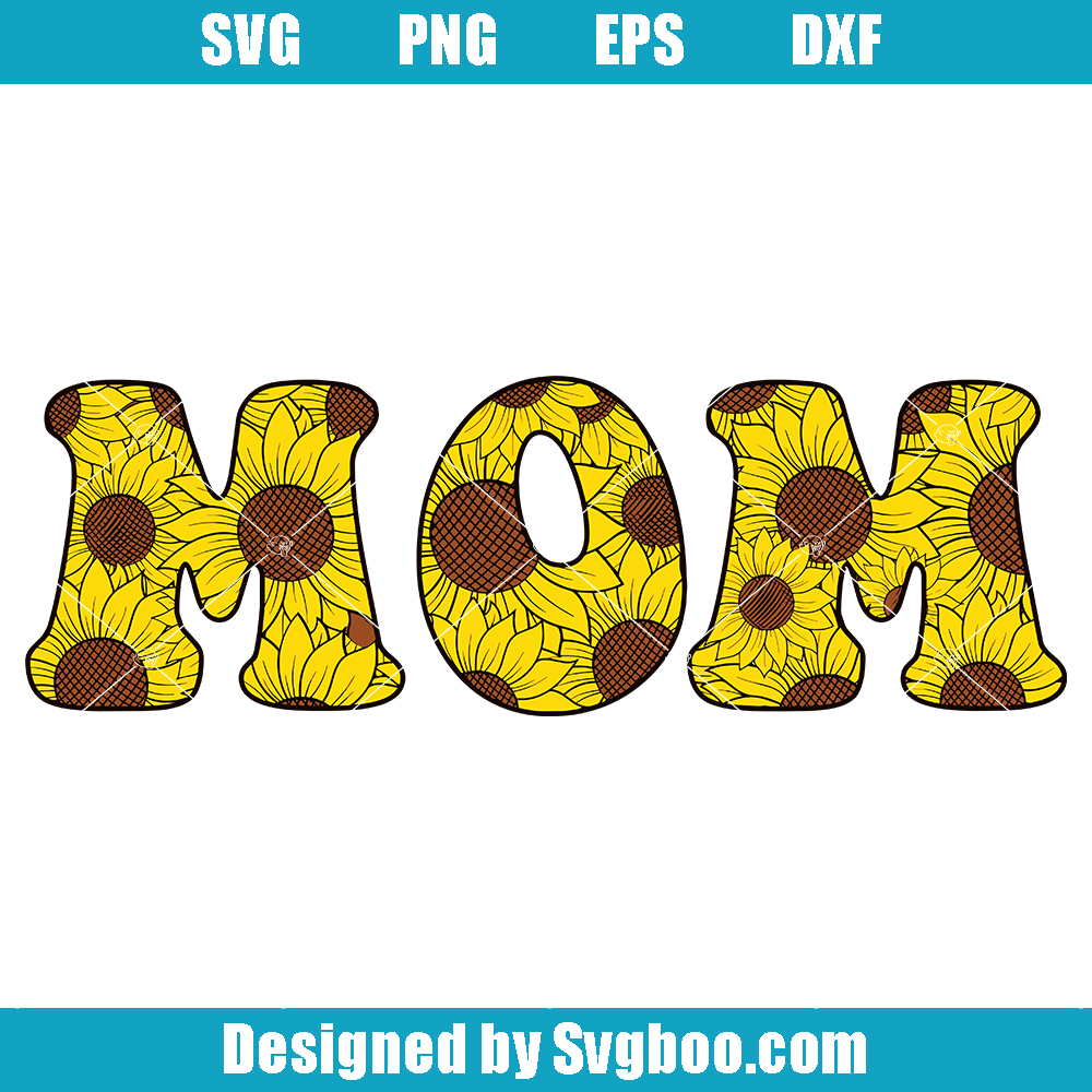 Mom Sunflower Svg, Hippie Flower Svg, Mom Life Svg