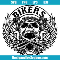 Motorcycle Skull Svg