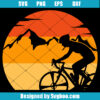 Mountain Bike Sunset Svg