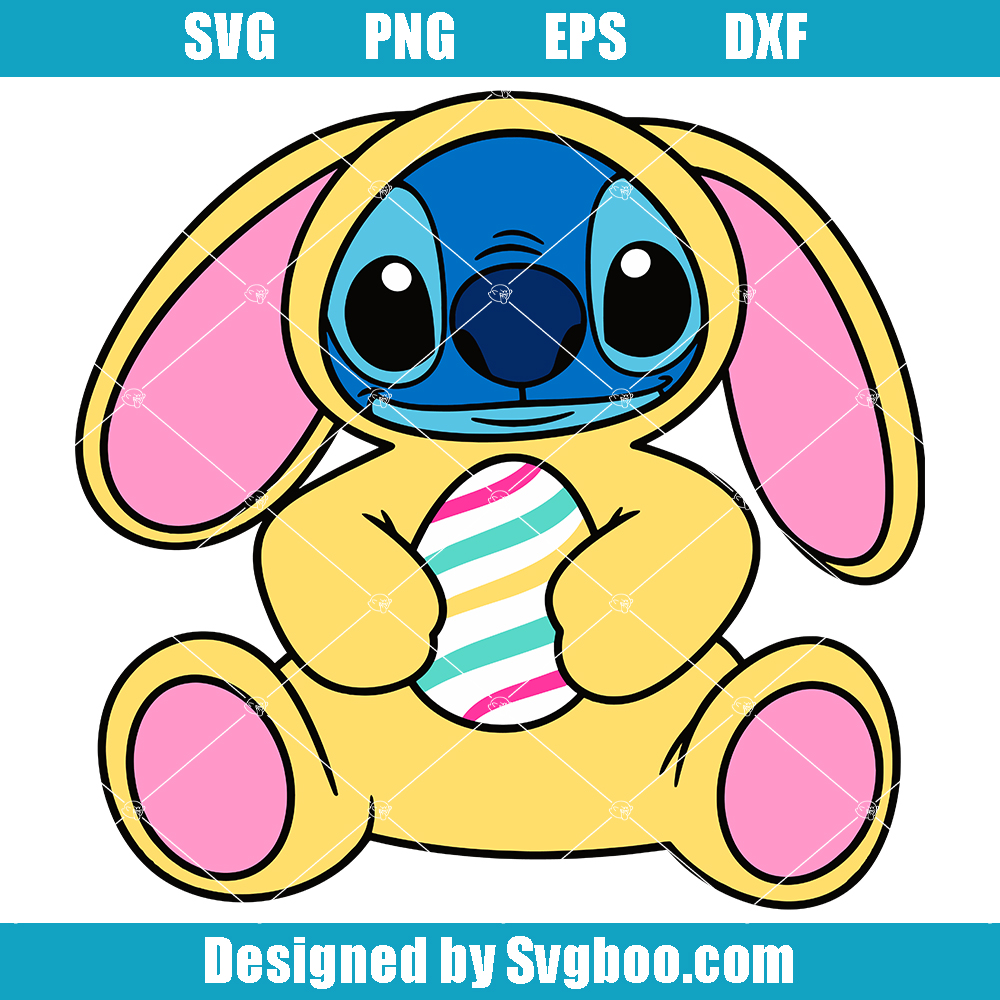 Stitch Happy Easter Svg, Easter Day Costume Svg, Cute Stitch Svg