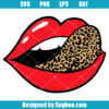 Teeth Biting Leopard Tongue Svg