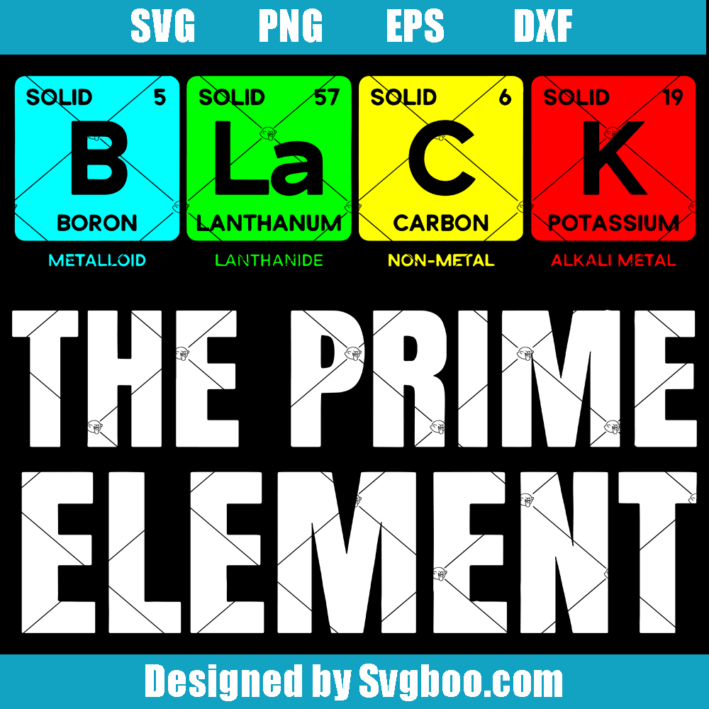 The Prime Element Svg, Black Chemistry Black History Svg, Blackity Svg The Prime Element Svg