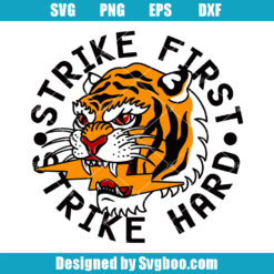 Tiger with Lightning Svg