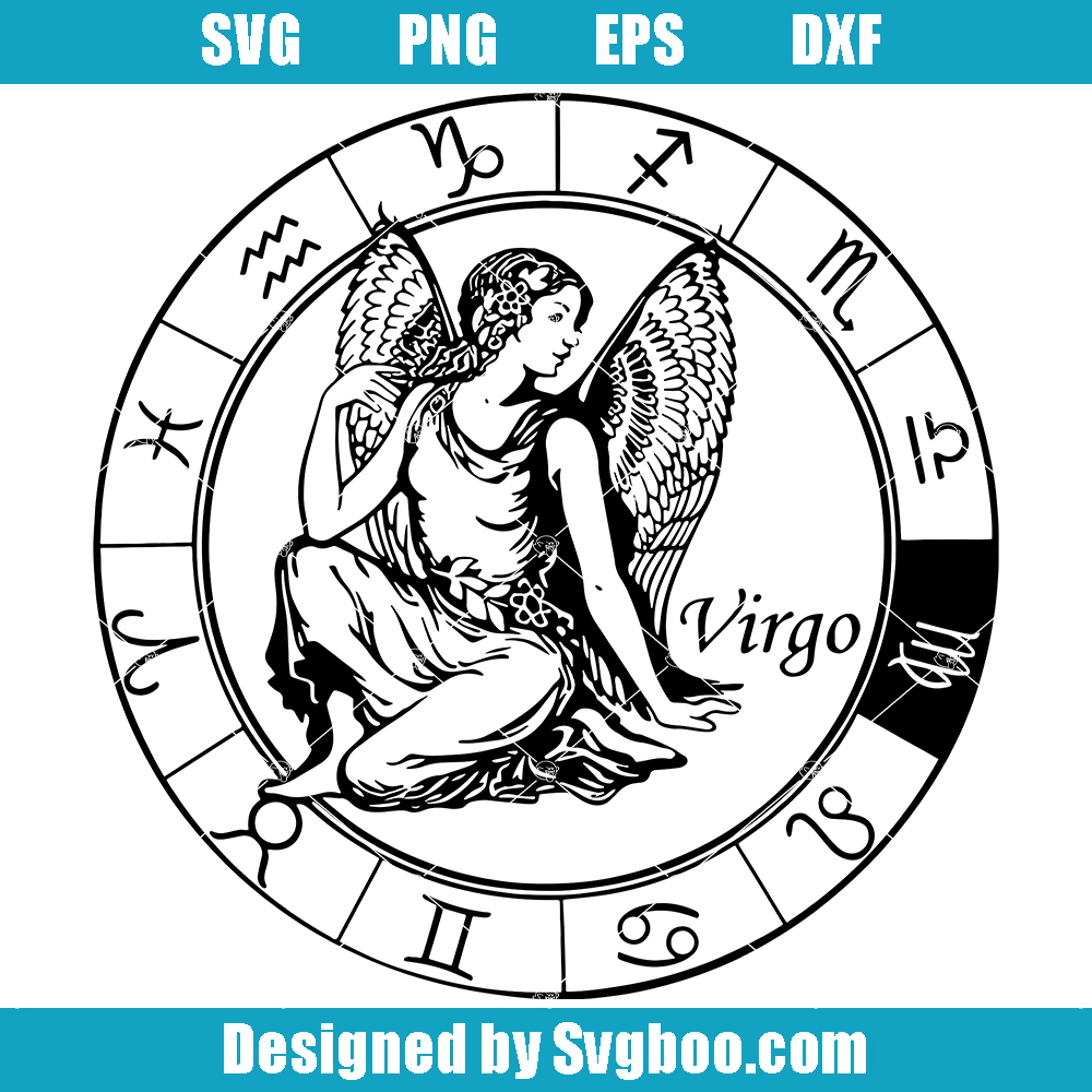 Virgo Svg, Zodiac Birthday Svg, Celtic Horoscope Svg