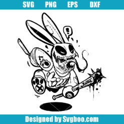 Zombie Rabbit Svg