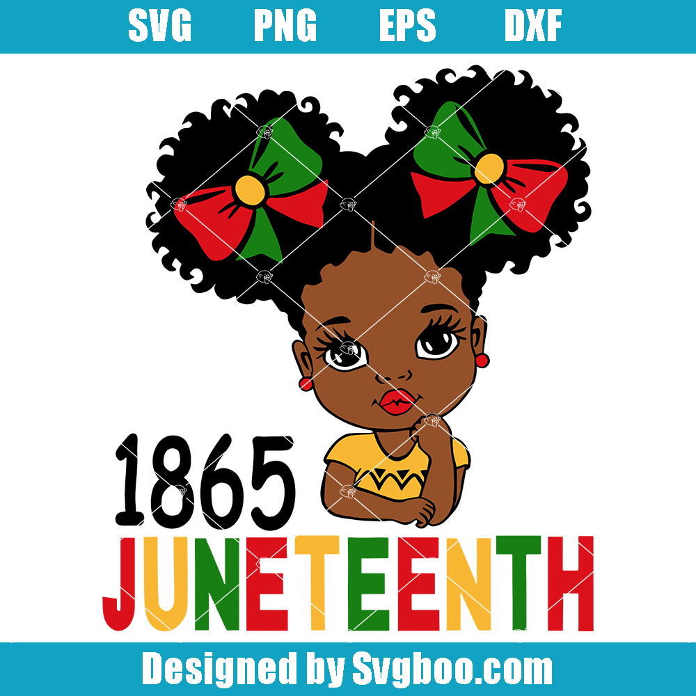 1865 Juneteenth Svg, Cute Black African American Kids Svg 1865 Juneteenth Svg