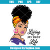 Afro Lady Woman with Scarf Svg