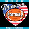 American Football Heart Flag Svg