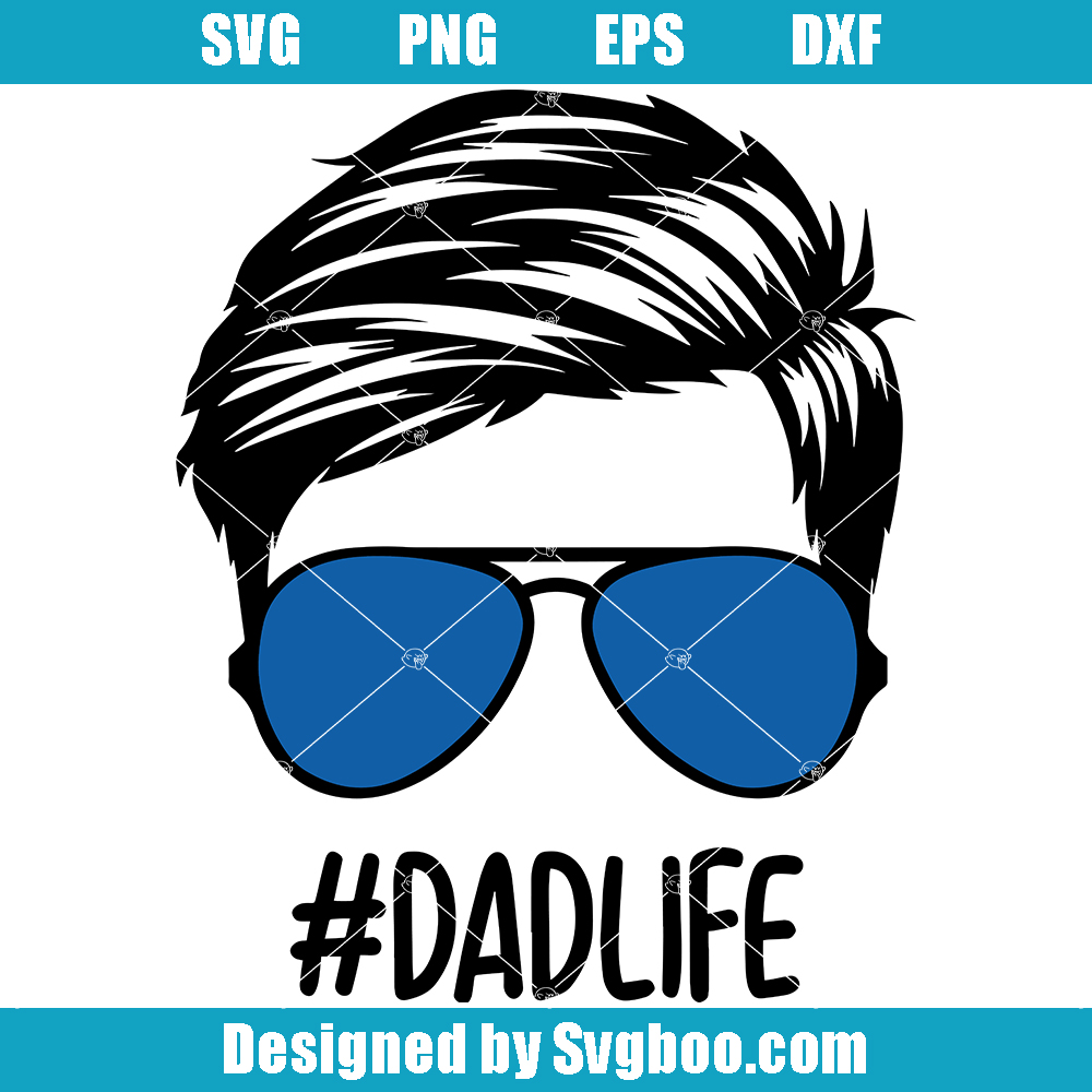 Dad with Glasses Svg, Dad Life Svg, Father's Day Svg Dad with Glasses Svg