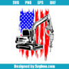 Drill truck US Flag Svg