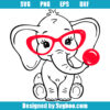 Elephant Blowing Bubble Gum Svg