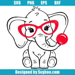Elephant Blowing Bubble Gum Svg