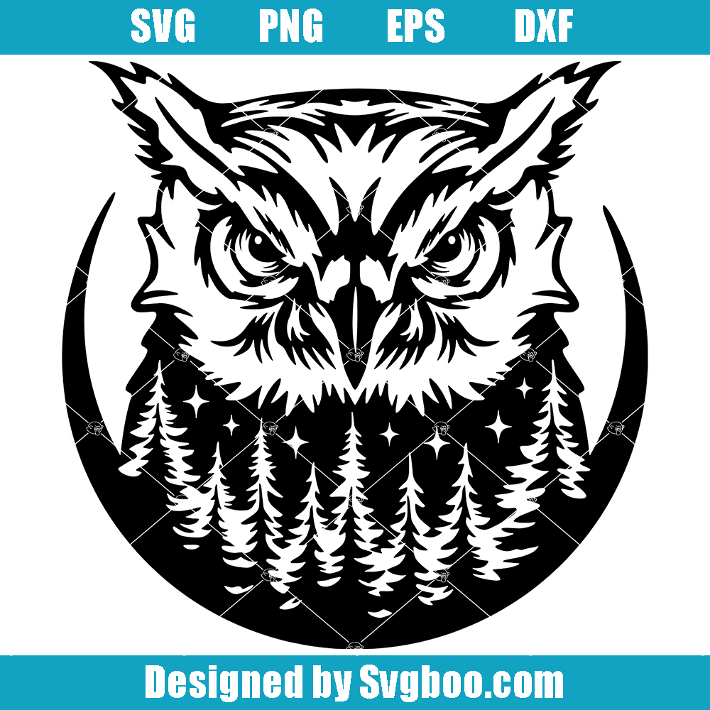 Forest Owl Svg, Forest Animal Svg, Wise Owl Svg, Wildlife Svg Forest Owl Svg, Forest Animal Svg