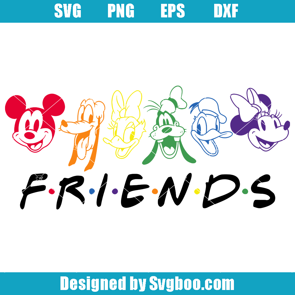 Friendship Disney Svg, Friends Cartoon Svg, Disney Character Svg Friendship Disney Svg