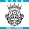 Gorilla with King Crown Svg