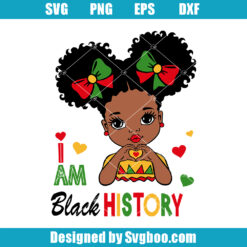 I Am Black History Svg, Afro Black Girl Svg, Juneteenth Svg