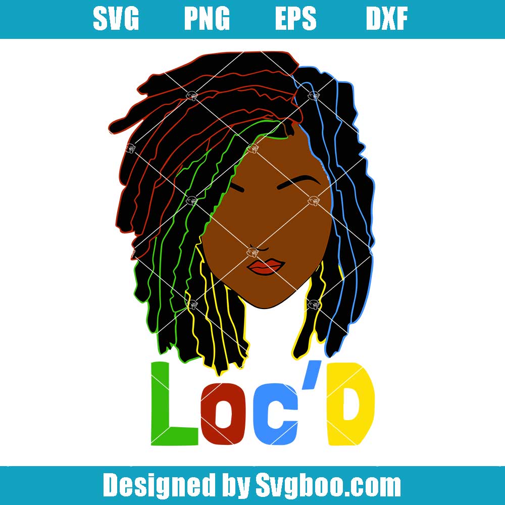 Loc'd-Up-Hair-Svg,-Black-Brown-Girl-Svg,-Loc'D-Svg Loc'd Up Hair Svg