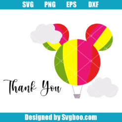 Mouse Hot Air Balloon Svg