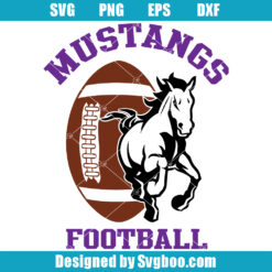 Mustangs Football Svg