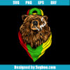 Rasta Bear Smoking Joint Svg