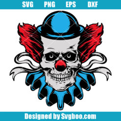 Scary Clown Face Svg